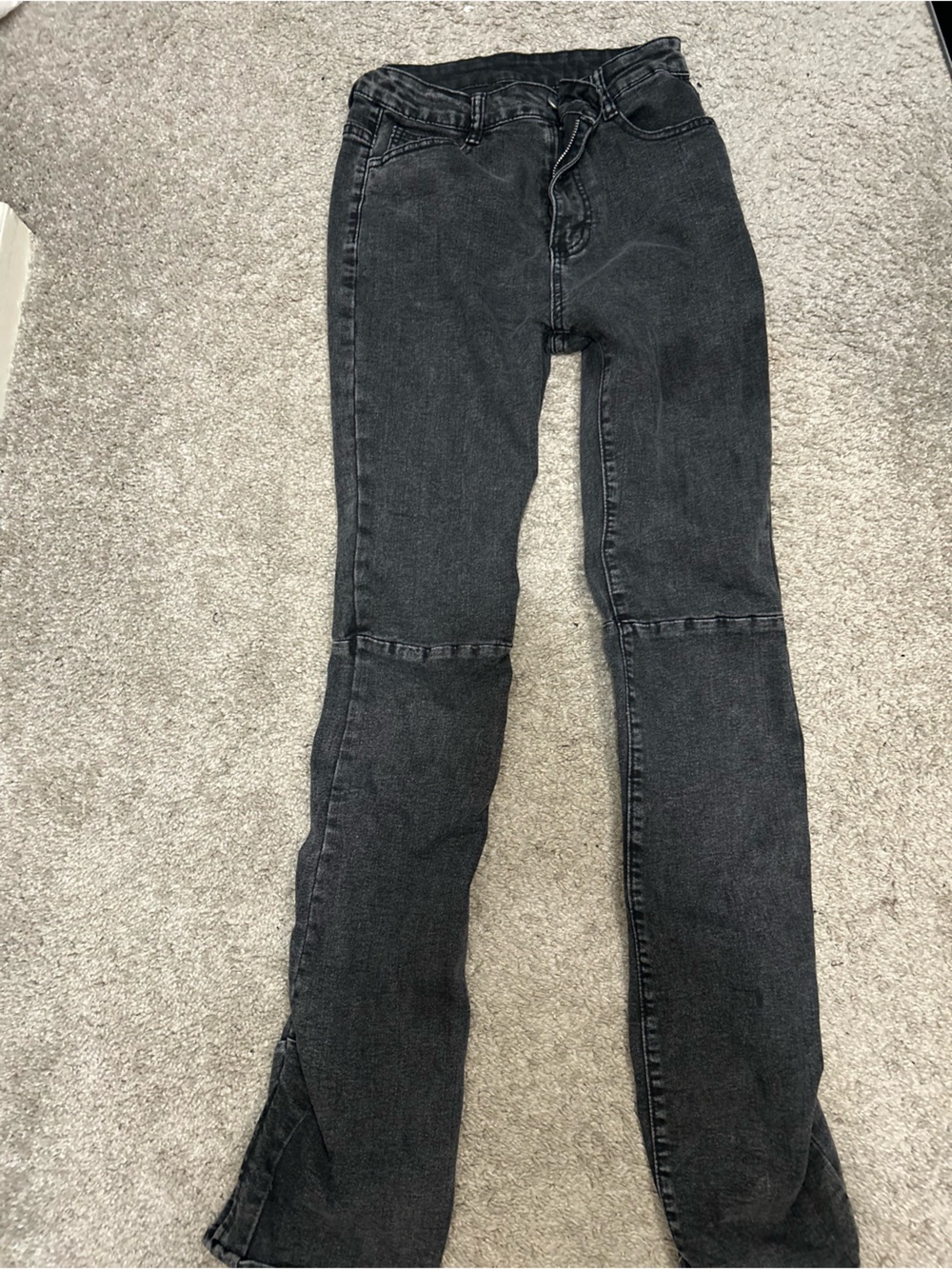 Women’s Black Washed Straight-Leg Jeans